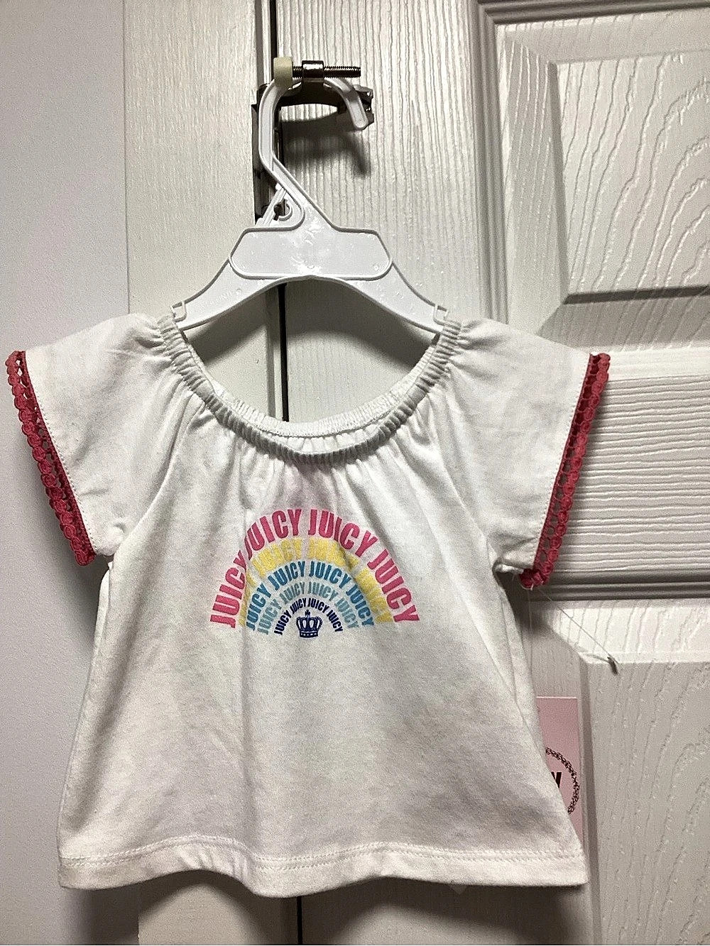 Baby Short Sleeve Tee by Juicy Couture Rainbow Graphic 3-6 Months